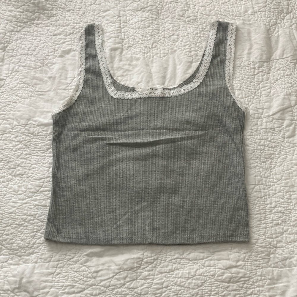 Laced Cropped Tank Top
